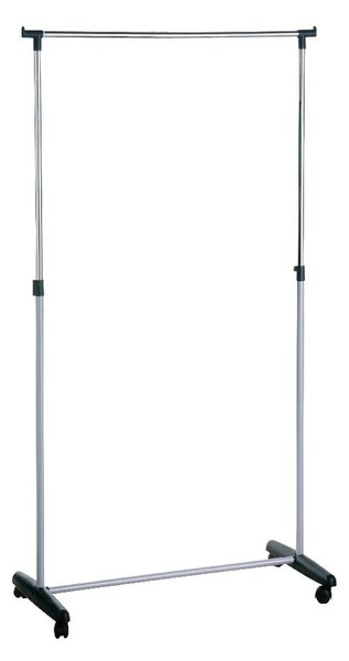 Metalowy teleskopowy stojak na ubrania na kółkach w kolorze srebra – Premier Housewares