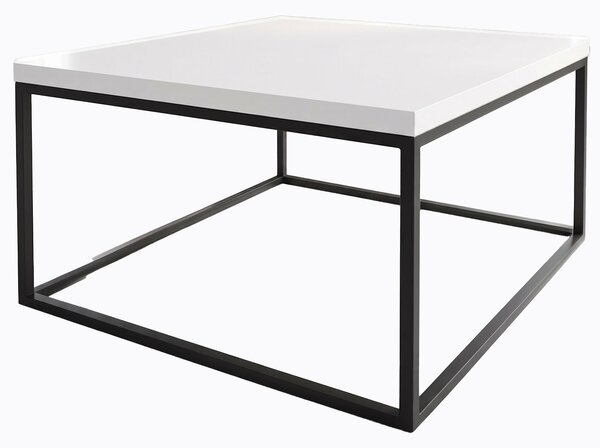 Stolik Square 1 Biały połysk Loft 80 cm