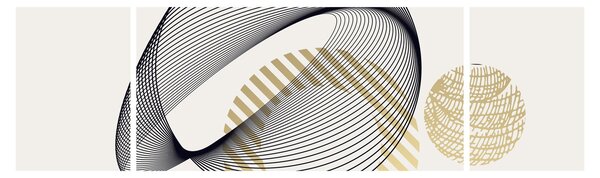 Obraz - Kształty geometryczne N⁰3 (170x50 cm)