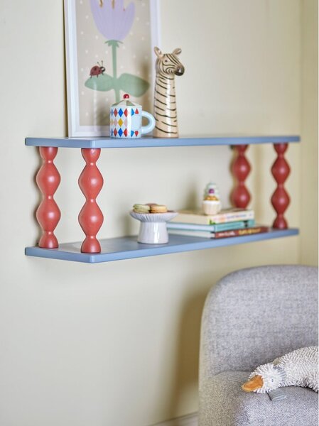 Niebieska wielopoziomowa półka dziecięca 80 cm Bibiola – Bloomingville Mini