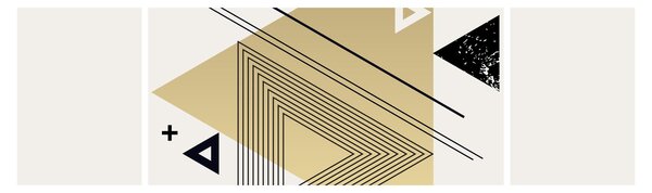Obraz - Kształty geometryczne N⁰4 (170x50 cm)
