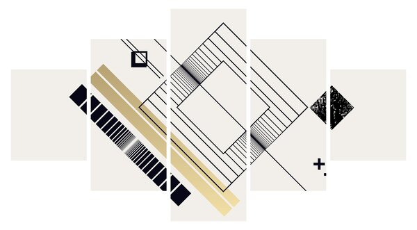 Obraz - Kształty geometryczne N⁰6 (125x70 cm)
