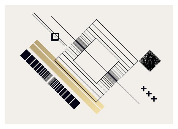 Obraz - Kształty geometryczne N⁰6 (70x50 cm)