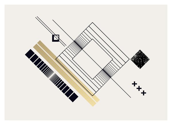 Obraz na szkle - Kształty geometryczne N⁰6 (70x50 cm)