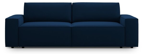 Ciemnoniebieska aksamitna rozkładana/ze schowkiem sofa 247 cm Jodie – Micadoni