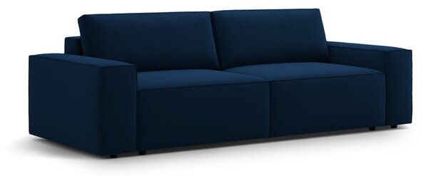 Ciemnoniebieska aksamitna rozkładana/ze schowkiem sofa 247 cm Jodie – Micadoni