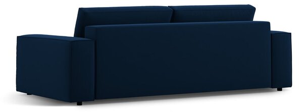 Ciemnoniebieska aksamitna rozkładana/ze schowkiem sofa 247 cm Jodie – Micadoni