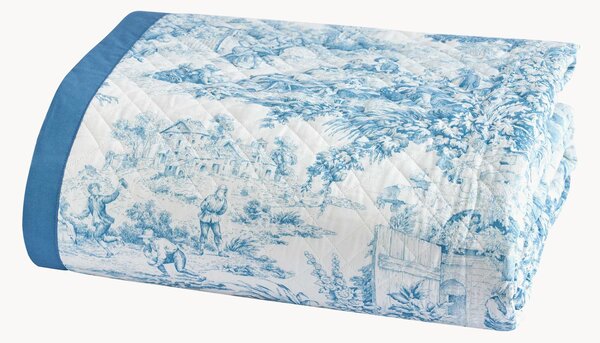 Narzuta z perkalu bawełnianego Toile De Jouy