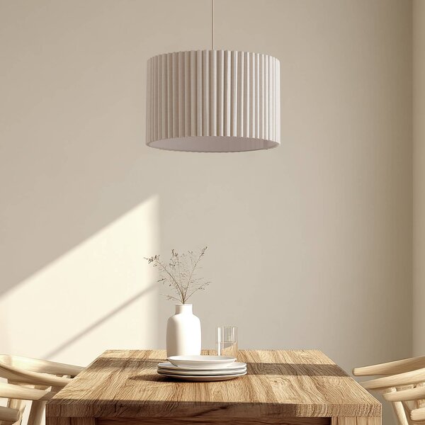 Lampa wisząca Libbie Lindby, możliwość ściemniania, kremowy / amber, salon / jadalnia, tkanina / materiał / jedwab, skandynawski
