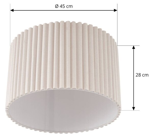 Lampa sufitowa Libbie Lindby, możliwość ściemniania, kremowy / amber, salon / jadalnia, tkanina / materiał / jedwab, skandynawski