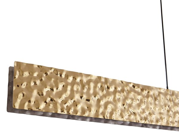 Lampa wisząca Nivara Lucande, mosiężny / złoty, salon / jadalnia, metal, nowoczesny