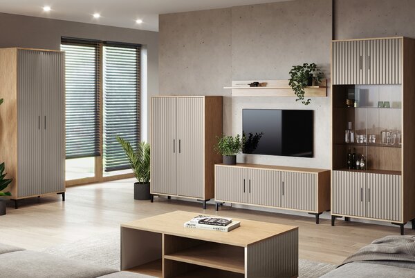 Komoda K3DA Dąb kamienny Dona 135 cm Kaszmir