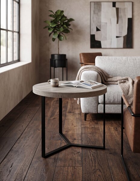 Stolik Z3 różne dekory loft 60 cm Dąb Kamienny