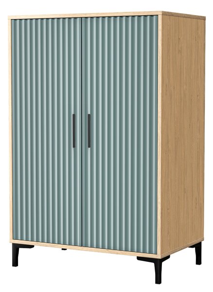 Komoda K2DB Dąb Kamienny Dona 85 cm Zielony