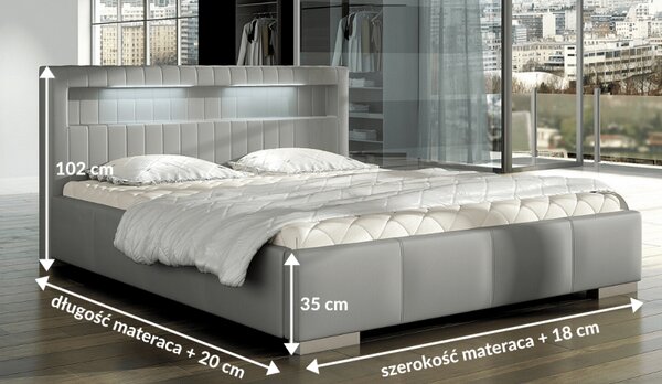 Łóżko tapicerowane 81275 M&K foam Koło Rozmiar - 100x200, Tkanina łóżek Koło - grupa 1, Typ łóżka - bez pojemnika i stelaża