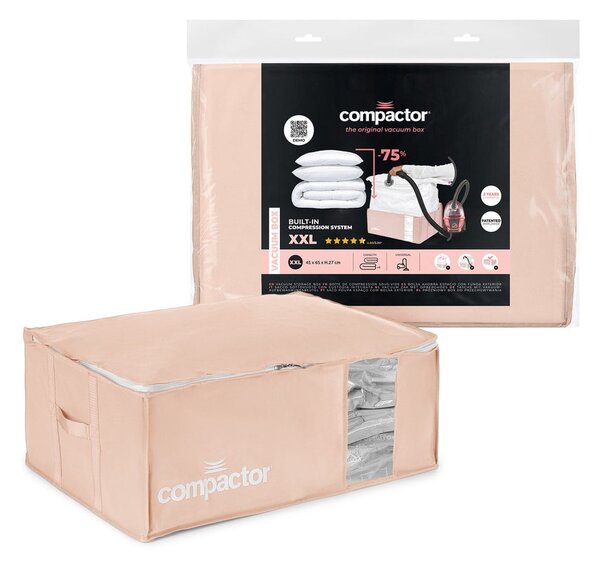 Plastikowy pojemnik próżniowy do przechowywania ubrań 65x45x27 cm Pink Edition – Compactor
