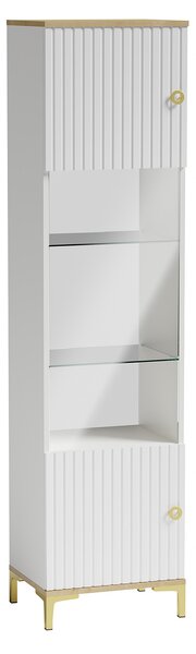Witryna 1D do salonu Biała Dąb Hamilton Voca 50 cm