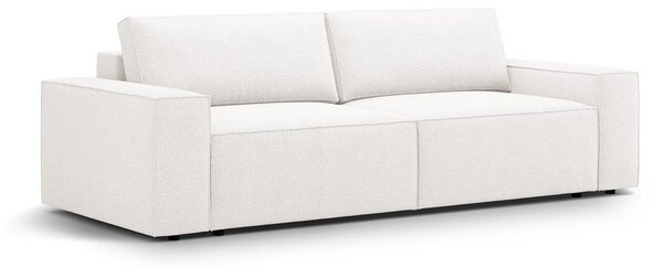 Biała rozkładana sofa z materiału bouclé 247 cm Jodie – Micadoni Home