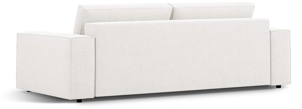 Biała rozkładana sofa z materiału bouclé 247 cm Jodie – Micadoni Home
