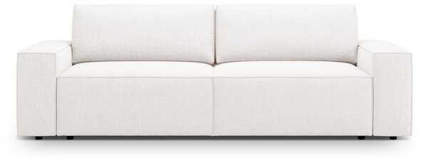 Biała rozkładana sofa z materiału bouclé 247 cm Jodie – Micadoni Home