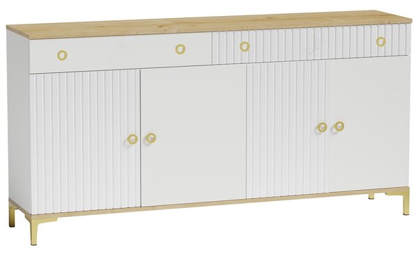 Komoda 2D2S Biała Dąb Hamilton Voca 180 cm
