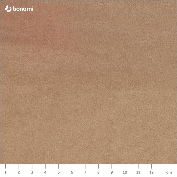 Jasnobrązowe tapicerowane łóżko dwuosobowe ze schowkiem i stelażem 160x200 cm Kiana – Makamii