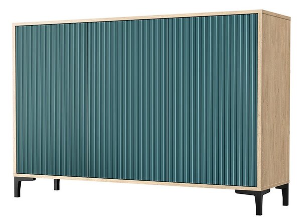 Komoda F Olo Dąb Kamienny 135 cm Zielony