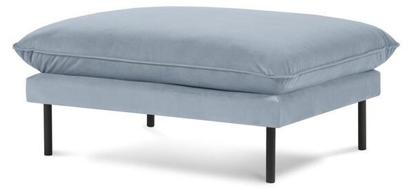 Jasnoniebieski aksamitny podnóżek Vienna – Cosmopolitan Design