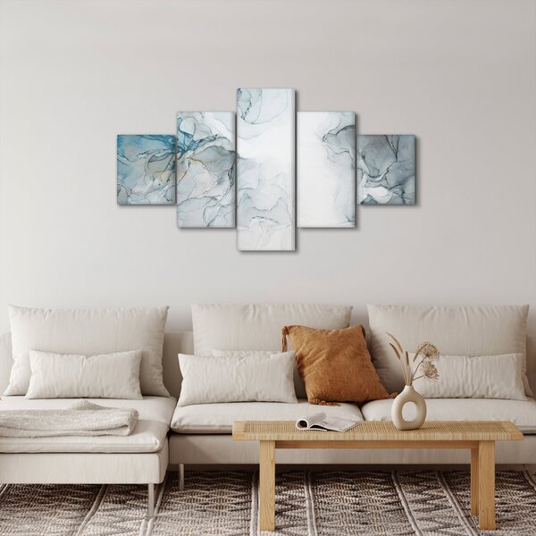 Obraz - Niebieski marmur (125x70 cm)