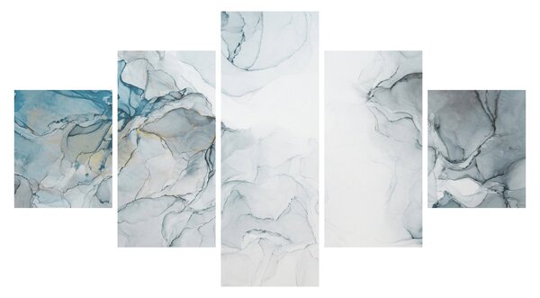 Obraz - Niebieski marmur (125x70 cm)