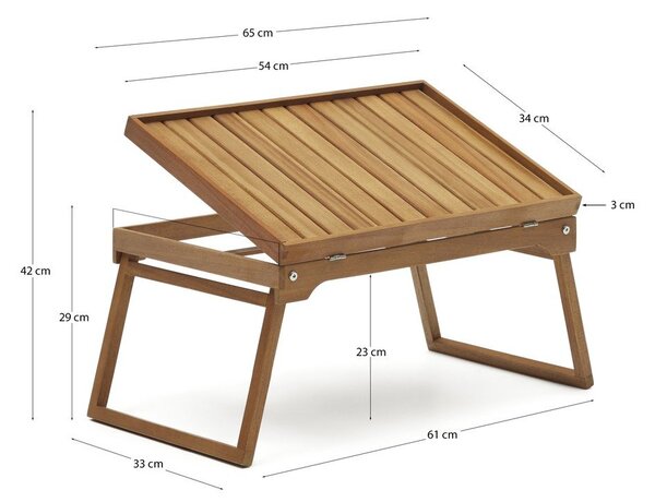 Drewniana składana taca 34x65 cm Mani – Kave Home