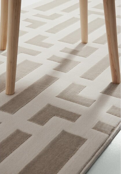 Szaro-kremowy chodnik 80x240 cm Perles Onyx – Elle Decoration