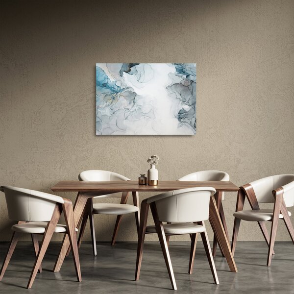 Obraz na szkle - Niebieski marmur (70x50 cm)