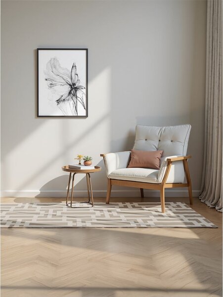 Szaro-kremowy chodnik 80x240 cm Perles Onyx – Elle Decoration