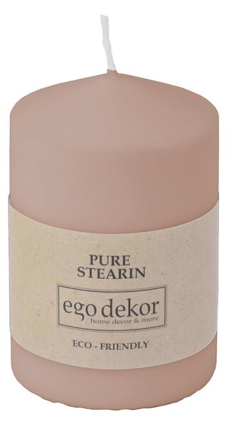Różowa świeczka Eco candles by Ego dekor Top, 25 h