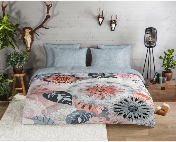 Szara flanelowa pościel jednoosobowa 140x200 cm Ralvira – HIP