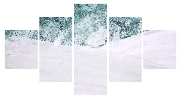 Obraz - Turkusowa abstrakcja (125x70 cm)