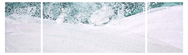 Obraz - Turkusowa abstrakcja (170x50 cm)
