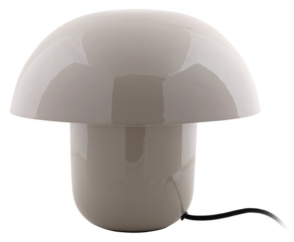 Szara lampa stołowa z metalowym kloszem (wysokość 25 cm) Fat Mushroom – Leitmotiv