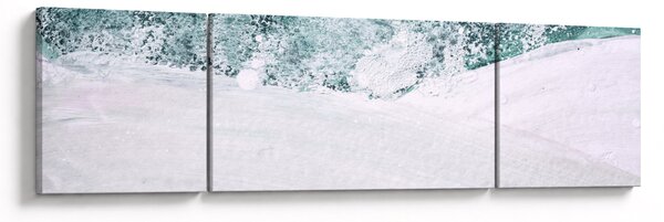 Obraz - Turkusowa abstrakcja (170x50 cm)