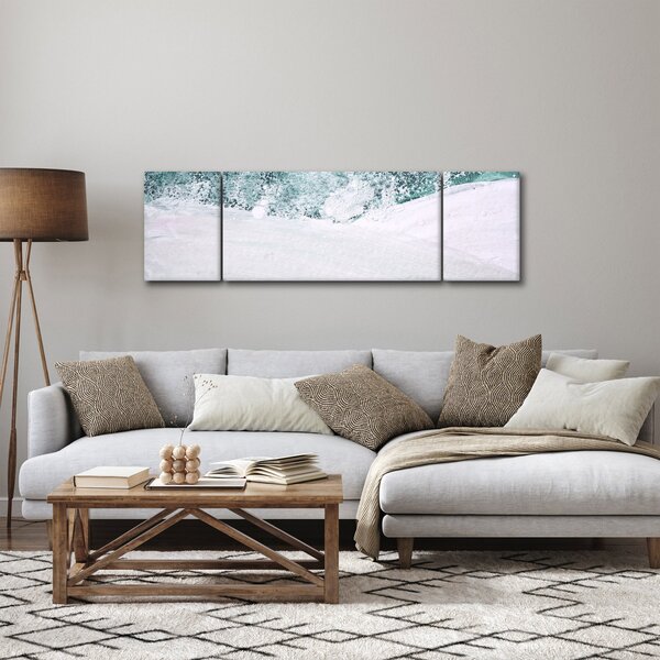 Obraz - Turkusowa abstrakcja (170x50 cm)