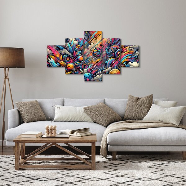 Obraz - Kolorowe graffiti (125x70 cm)