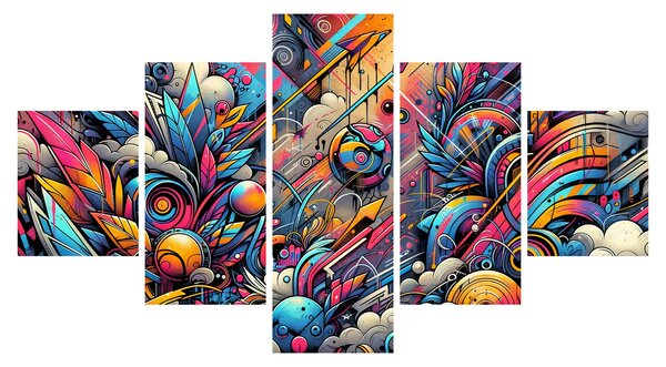 Obraz - Kolorowe graffiti (125x70 cm)