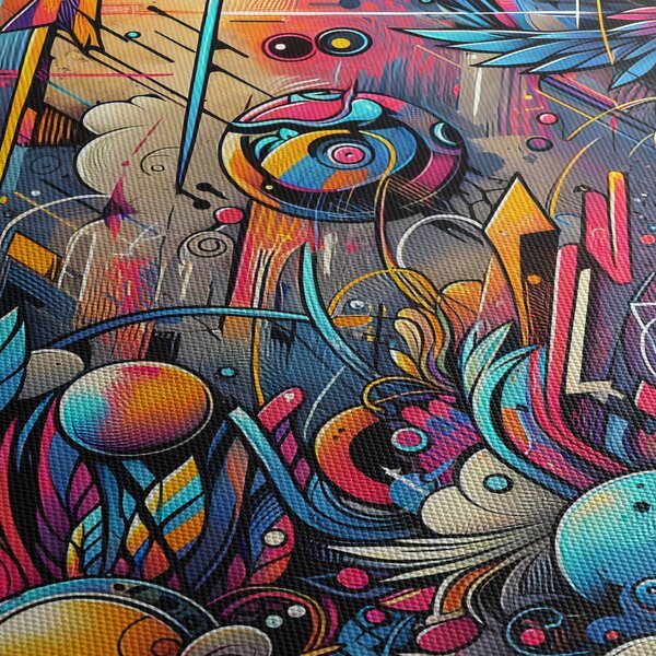 Obraz - Kolorowe graffiti (170x50 cm)