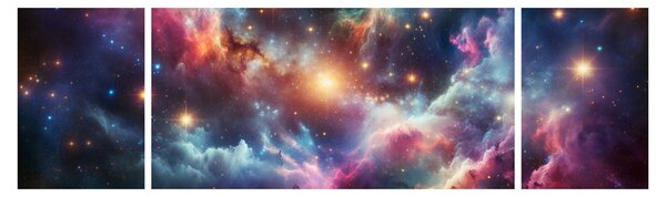 Obraz - Ciemny kosmos (170x50 cm)