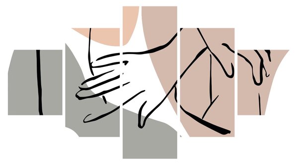 Obraz - Kobieta linia sztuki ciała N⁰2 (125x70 cm)