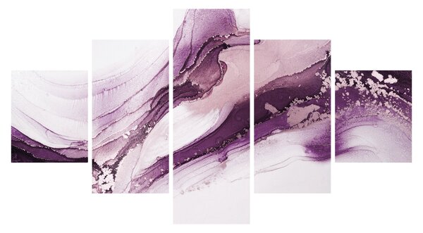 Obraz - Fioletowy płyn artystyczny (125x70 cm)