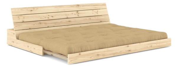 Musztardowa rozkładana sofa 196 cm Base – Karup Design
