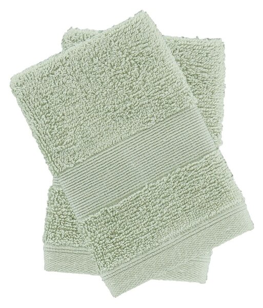 Zielone bawełniane ręczniki frotte zestaw 2 szt. 30x30 cm Anti-Bacterial – Catherine Lansfield