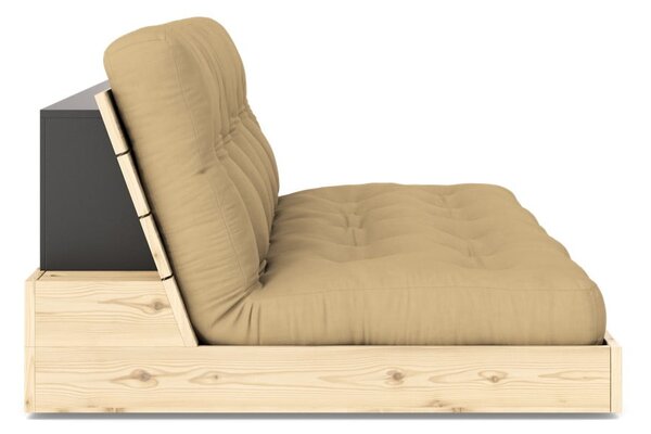 Musztardowa rozkładana sofa 196 cm Base – Karup Design